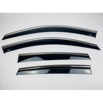 Дефлектори вікон Honda CR-V 2007-2012 з нерж. хром полоскою-2